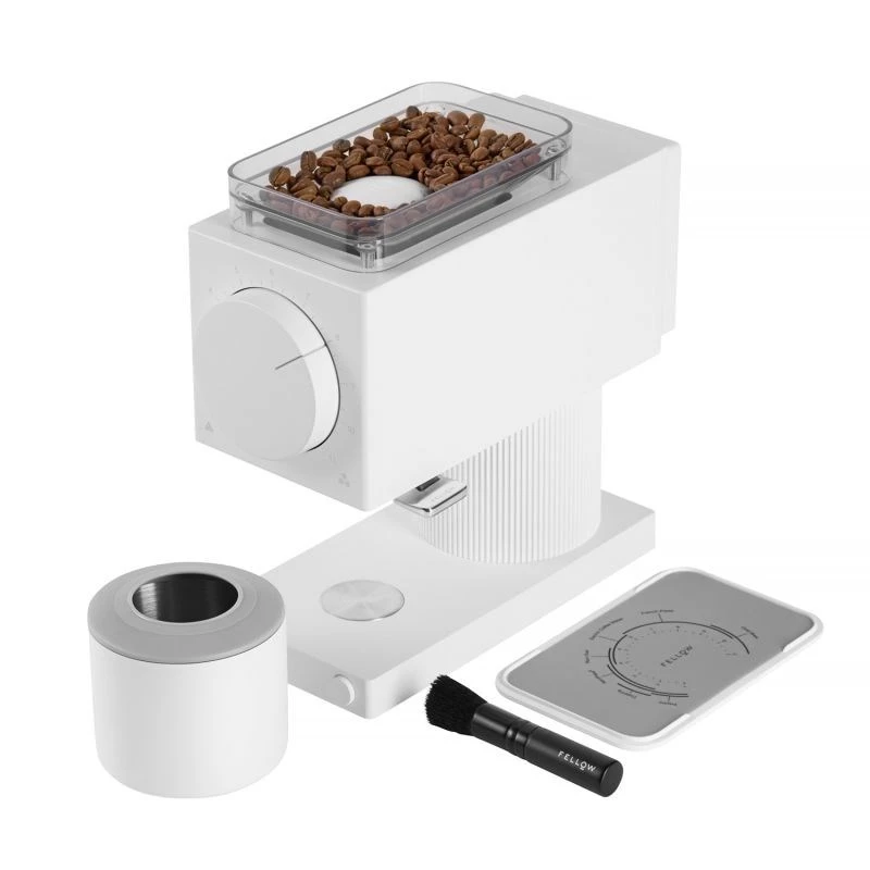 Molinillo de café eléctrico Fellow Ode Gen 2 — 140 W, muelas de acero inoxidable, capacidad 100 g, blanco
