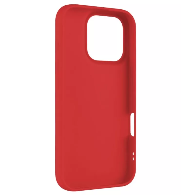 Cubierta trasera FIXED para Apple iPhone 16 Pro, superficie engomada, roja