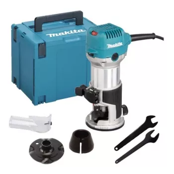 Makita RT0702CJ Fresadora/rebajadora Negra, Azul, Acero inoxidable 34000 rpm 710 W