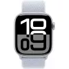 Apple Watch Series 10 Caja de aluminio GPS + Cellular 42 mm Plata Correa Sport Loop Azul cloud