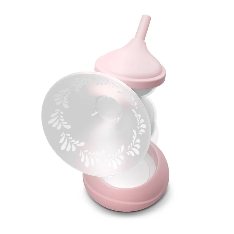 Sacaleches eléctrico neno Bella Twin – electrónico, biberones de 150 ml, 6 niveles de estimulación / 9 de succión, batería de Li-Ion USB, rosa/transparente