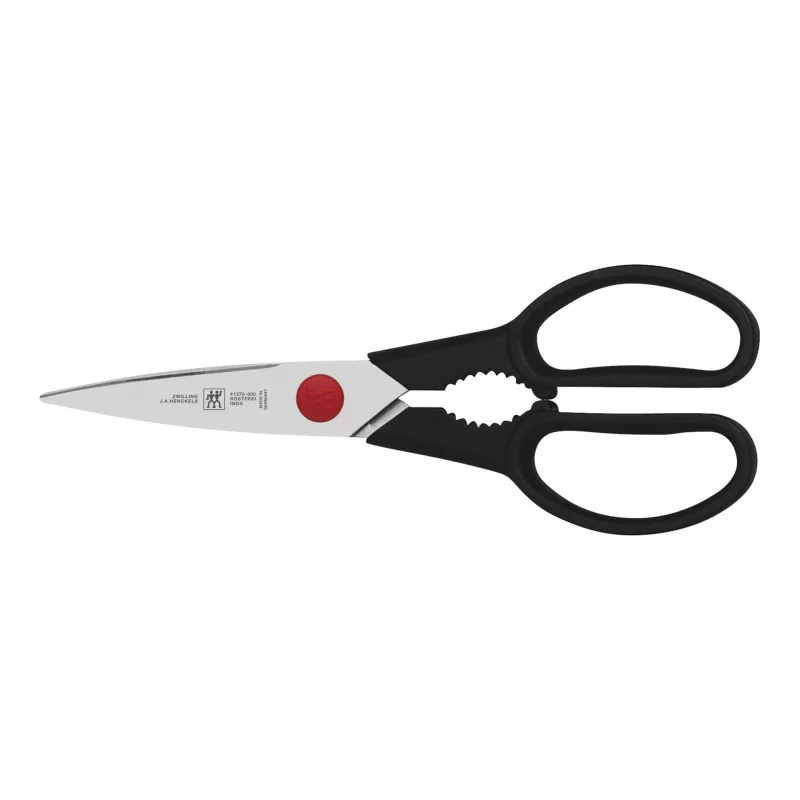Set de cuchillos y tabla de cortar ZWILLING 35145-000-0 — 7 piezas, hojas de acero inoxidable, mangos de plástico, incluye cuchillo de pan, pelador, cocinero, de trinchar, compartimento para tijeras