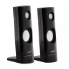Altavoz de PC con cable de 2 vías Audiocore AC860, 2.0 canales, 4 W RMS, alimentación por USB, entrada de 3,5 mm, negro