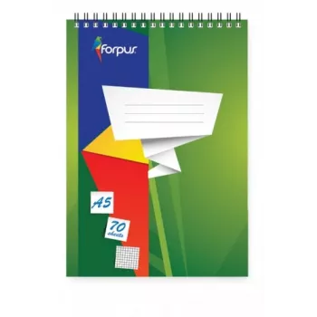 Cuaderno con espiral Forpus, A5/70, cuadriculado 0723-003