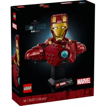 Set de construcción LEGO Marvel Super Heroes Iron Man MK4 modelo 3D, 436 piezas, incluye 1 minifigura, para 18+