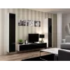 Armario cerrado Cama VIGO '180' 180/40/30 blanco/negro brillo