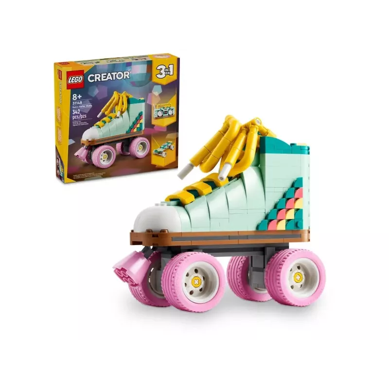 LEGO Creator Set patines retro construibles 31148 modelo 2 en 1, 342 piezas, 140×160×70 mm