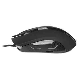 Ratón óptico con cable IBOX Aurora A-1 — para diestros, 6 botones, 2400 DPI, USB Type-A, iluminación LED, cable de 1,8 m