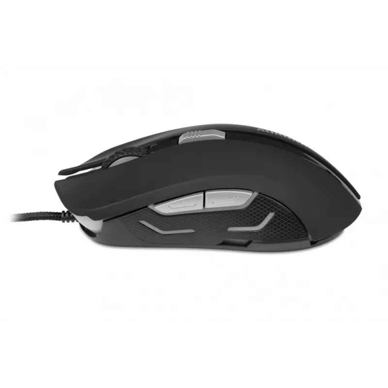 iBox Aurora A-1 IMOGS9031 ratón gaming óptico con cable, 2400 DPI, USB Type-A, RGB, para diestros, negro