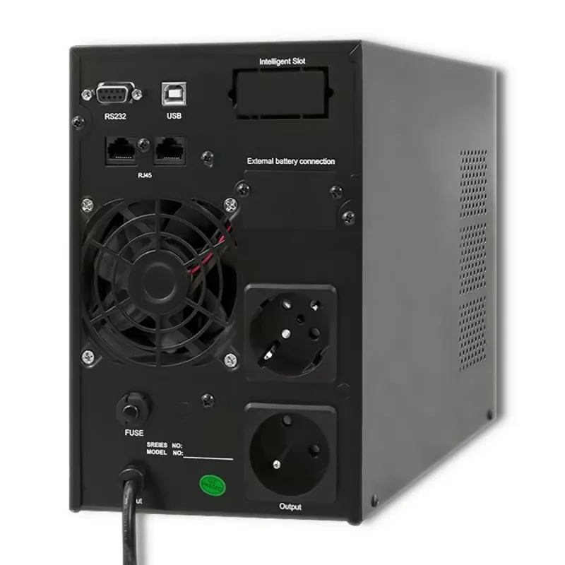 SAI (sistema de alimentación ininterrumpida) Qoltec 53042 de doble conversión (Online) 1 kVA 800 W 2 tomas de CA