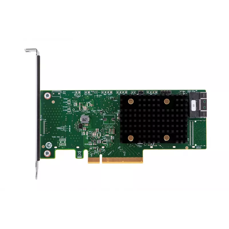 Adaptador HBA interno Broadcom 9500-8i — PCIe SAS/SATA 12 Gbit/s, NVMe, perfil completo/perfil bajo
