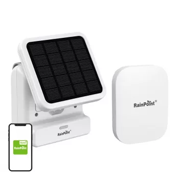 Kit de bomba de agua solar inteligente RainPoint HTP115FR con gateway HWG023WBRF y app para riego de jardín