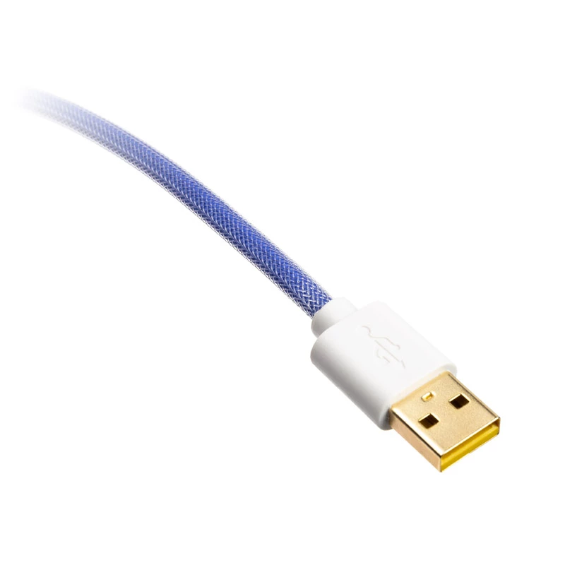 Cable en espiral Ducky Premicord Afterglow, USB Type-C a Type-A - 1,8 m
