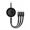 Cable USB Baseus CAMJ010201 1,1 m USB 3.2 Gen 1 USB C Micro USB-A Lightning negro