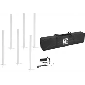 Set de tubos LED para fiestas EUROLITE 20000952 — 6 tubos RGB a batería con mando a distancia por infrarrojos
