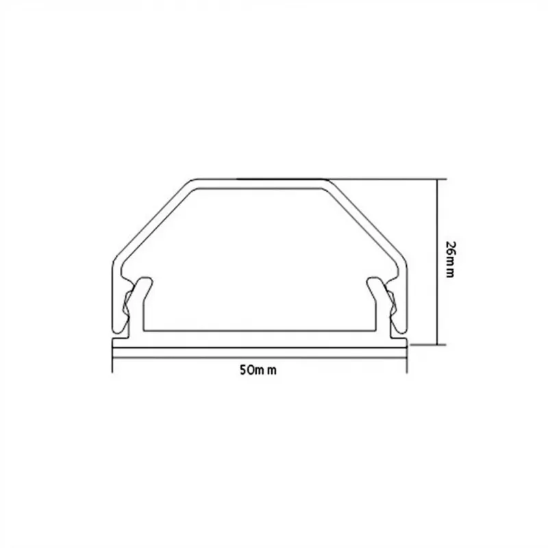 ROLINE Cable Cover - Canaleta de cables - apta para montaje en pared, montaje en suelo