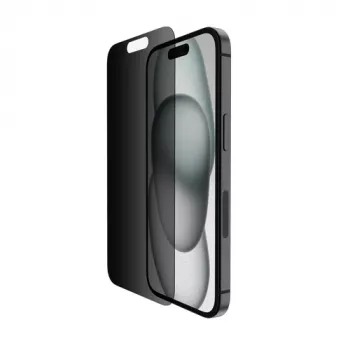 Belkin ScreenForce Pro - protector de pantalla para móvil - 2,5D - vidrio - con filtro de privacidad - vidrio - para Apple iPhone 14 Pro, 15 (OVA147ZZ)