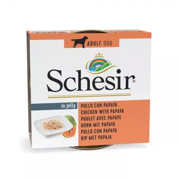 SCHESIR pollo con papaya en gelatina - Comida húmeda para perros - 150 g