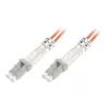 Cable patch de fibra óptica DIGITUS LC/LC 50/125µm 3m multimodo dúplex libre de halógenos hasta 1Gbit con protocolo de medición naranja OM2 (DK-2533-03)