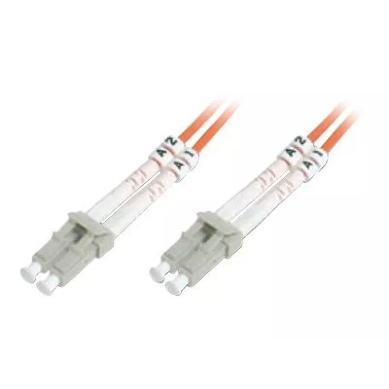 Cable patch de fibra óptica DIGITUS LC/LC 50/125µm 3m multimodo dúplex libre de halógenos hasta 1Gbit con protocolo de medición naranja OM2 (DK-2533-03)