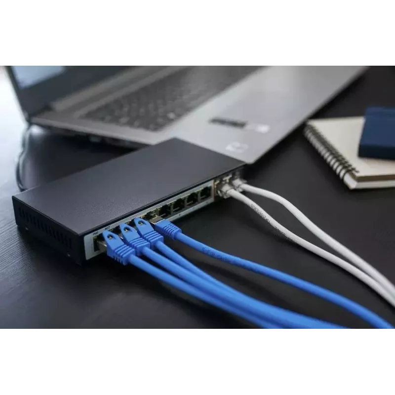 Switch PoE Extralink CERES 8x 100Mb/s PoE/PoE+, 2x uplink RJ45 100Mb/s, 96W