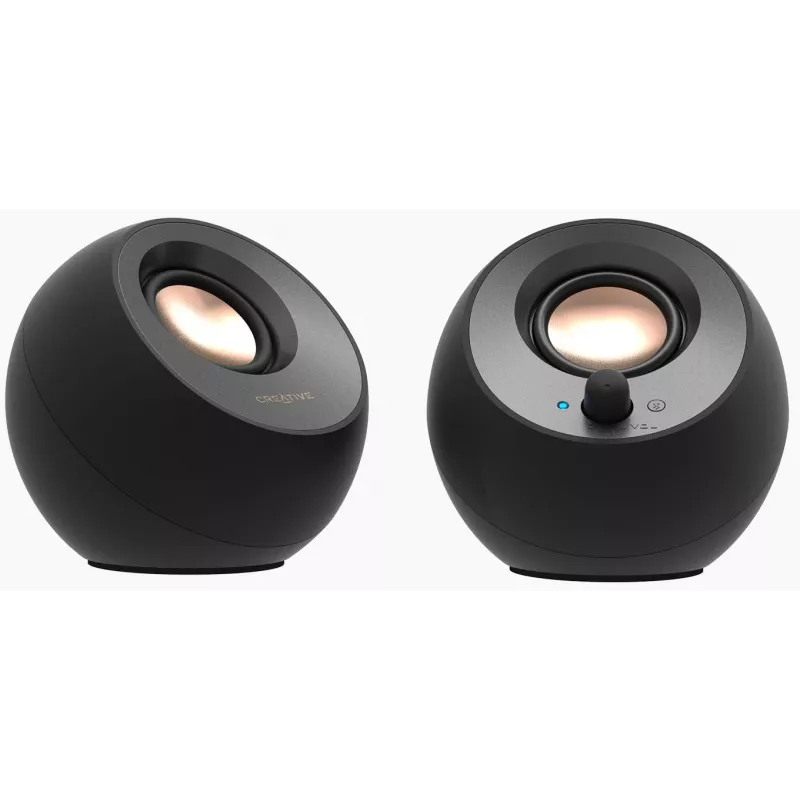 Altavoces de sobremesa CREATIVE Pebble V3 minimalistas 2.0 USB-C con audio USB, Clear Dialog Enhancement, Bluetooth 5.0, 8W RMS con 16W de potencia máxima