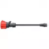 go-e adaptador para Gemini flex 22 kW, CEE rojo trifásico 32A > toma doméstica (negro, 30 cm)