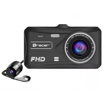 Dashcam TRACER 4TS Full HD Dual-Channel, cámara principal 2 MP, cámara interior 0,4 MP, ángulo 140°/60°, pantalla IPS 4