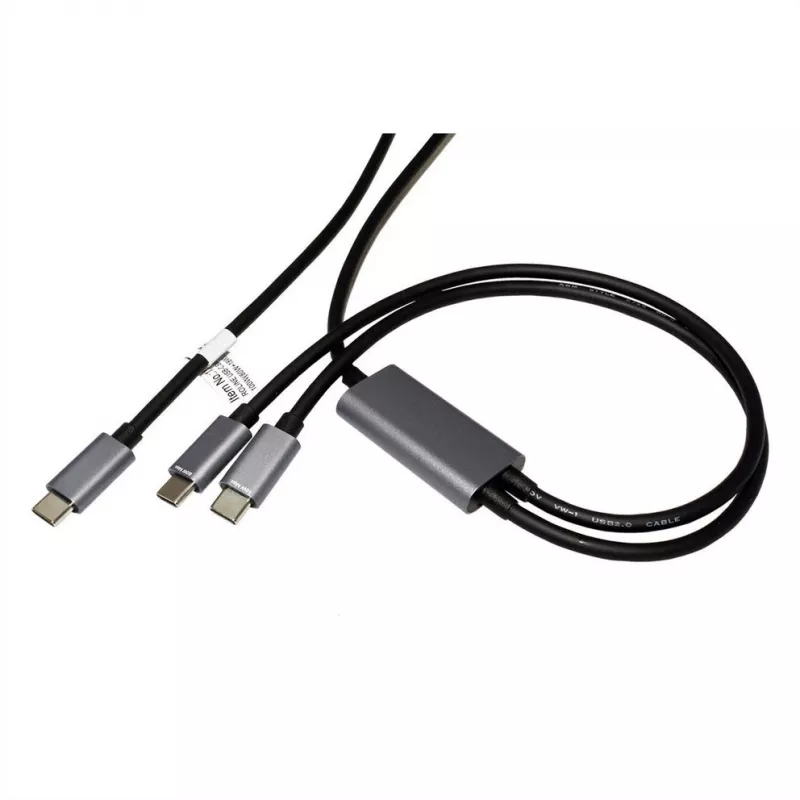ROLINE - cable USB - USB-C de 24 pines (M) a USB-C de 24 pines (M) - USB 2.0 - 1,85 m - alimentación USB (100 W) - negro (11.02.8308)