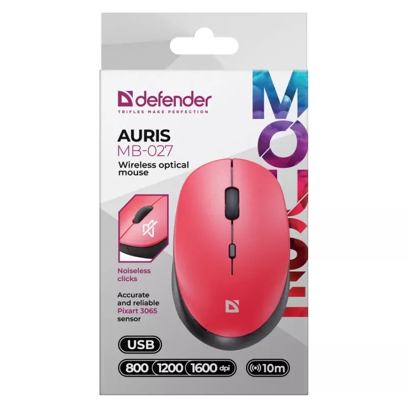 Ratón inalámbrico DEFENDER AURIS MB-027 interfaz