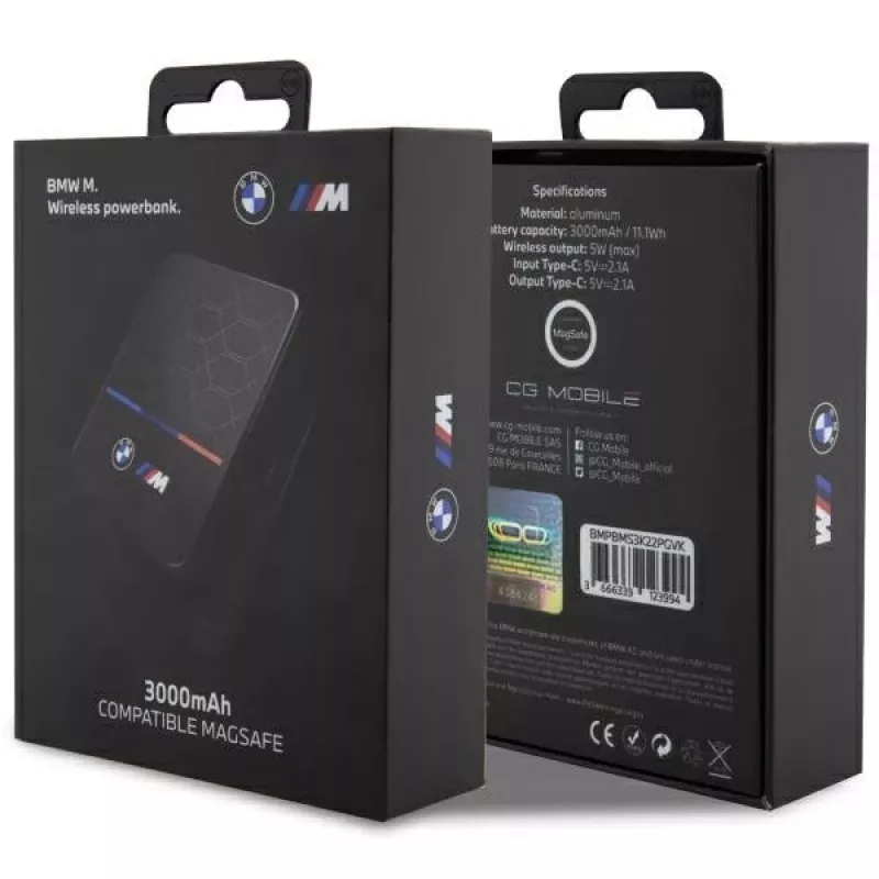 Batería portátil BMW inalámbrica BMPBMS3K22PGVK5W 3000mAh
