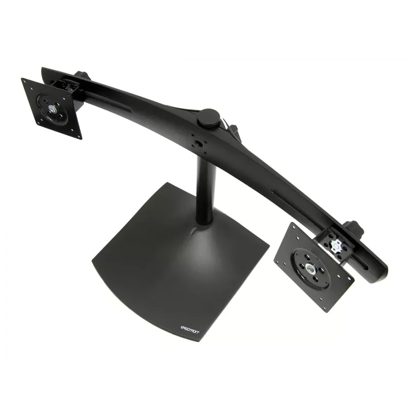 Ergotron DS100 – Base – horizontal – para 2 pantallas LCD – aluminio, acero – negro – tamaño de pantalla: hasta 61 cm (hasta 24 pulgadas)