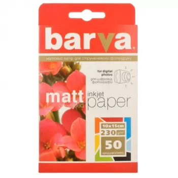 Papel fotográfico Barva IP-A230-023 mate 230 g/m² 10x15 cm 50 hojas