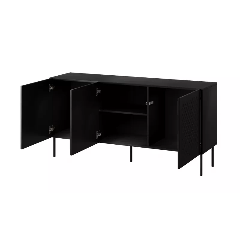 Cómoda SIENA 150.5x40x75 negro mate