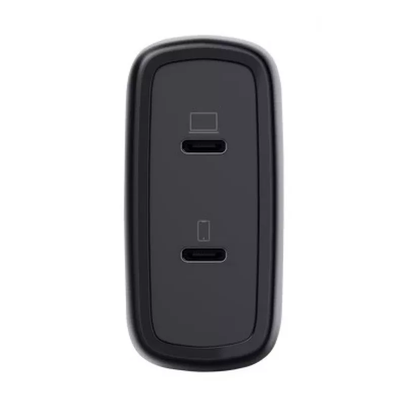 Cargador Trust Maxo 65W 2 puertos USB-C GaN cargador de carga rápida negro