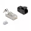 Conectores modulares RJ45 DeLOCK Cat.8.1 set de 25 uds. con alivio de tracción