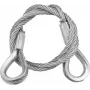 Cable de acero EUROLITE 600 x 3 mm plata con guardacabo, modelo 5801048F