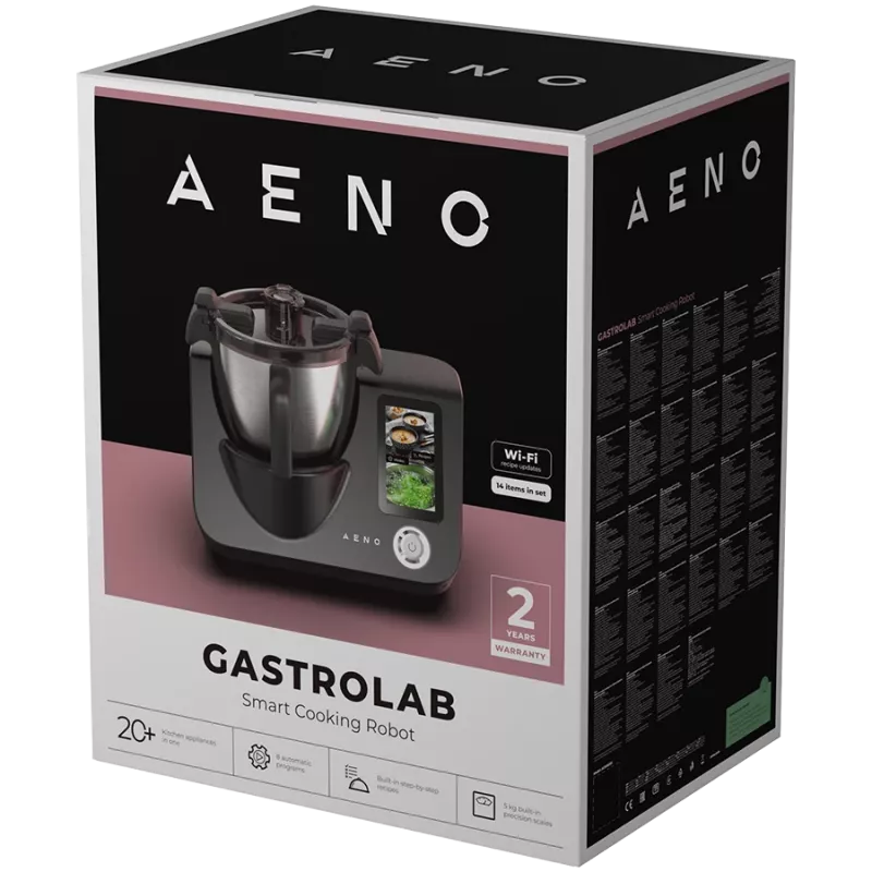 Robot de cocina inteligente CR1S: recipiente 3,5 L, 8 programas automáticos, 12 velocidades, 1000 W (potencia de calentamiento), 600 W (potencia del motor), rango de temperatura: 37-130 °C, báscula de cocina integrada