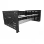Delock kit de montaje en carril DIN - montaje en rack - negro - 4U - 48,3 cm (19