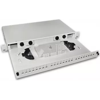 Lightwin ECONOMY 48,30cm (19) bandeja de distribución de fibra óptica para 24x Simplex (LVL 24-ST)