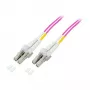 Cable de parcheo de fibra óptica dúplex OM4 (multimodo, 50/125) LC/LC, 7,5m, Good Connections® (LW-8075LC4)