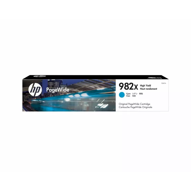 Cartucho PageWide original HP 982X alta capacidad Cian, Cian, 1 unidad, 16000 páginas