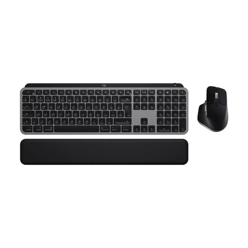 Logitech MX Keys S Combo para Mac, inalámbrico, teclado y ratón con distribución DE, teclas y funciones optimizadas para macOS