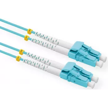 VALUE - Cable de red - LC Multimodo (M) a LC Multimodo (M) - 0,5 m - Fibra óptica - 50/125 micrómetros - OM3 - Libre de halógenos - turquesa (21.99.8820)