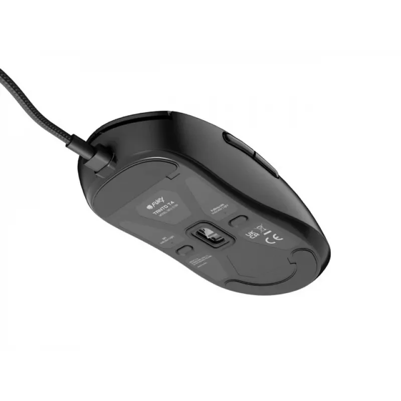 RATÓN GAMING FURY TANTO T4 12000DPI RGB NEGRO PROGRAMABLE