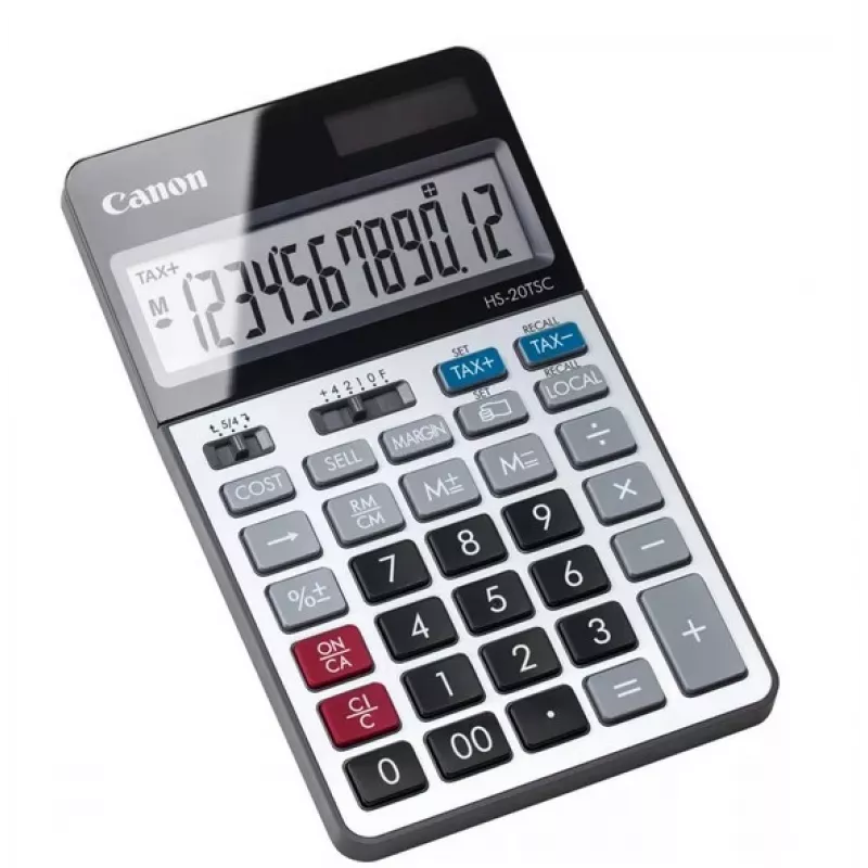 Calculadora de sobremesa financiera Canon HS-20TSC Negra, Plateada