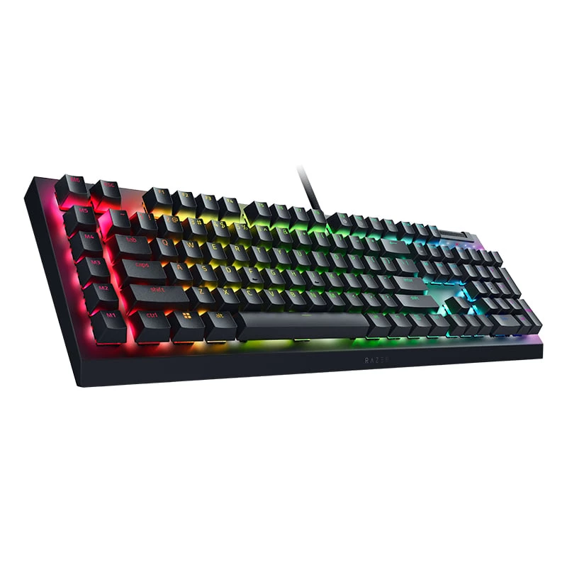 Razer BlackWidow V4 X Teclado mecánico para gaming, interruptores amarillos, distribución US, con cable, Negro