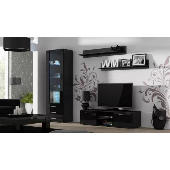 Soporte de TV Cama SOHO 140 negro/negro brillante