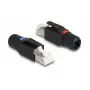 DeLOCK conector macho RJ45 de montaje en campo Cat.6A negro conector recto