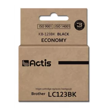 Actis KB-123Bk Tinta (sustituto de Brother LC123BK/LC121BK; Estándar; 15 ml; negro)